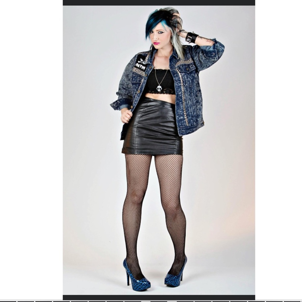 Real Leather Vintage mini skirt